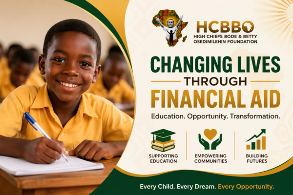HCBBO Foundation providing financial aid and educational support to students in Nigeria