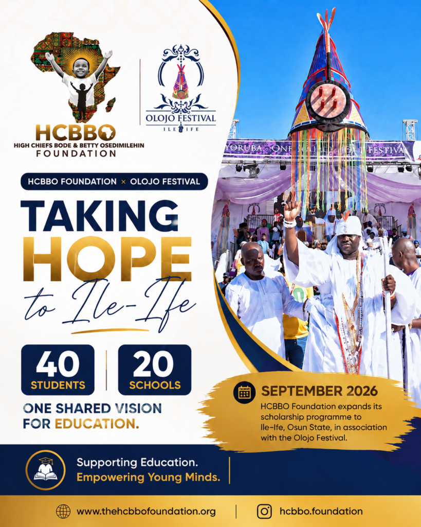 HCBBO Foundation Associated with Olojo Festival in Support of 2026 Scholarship Expansion
